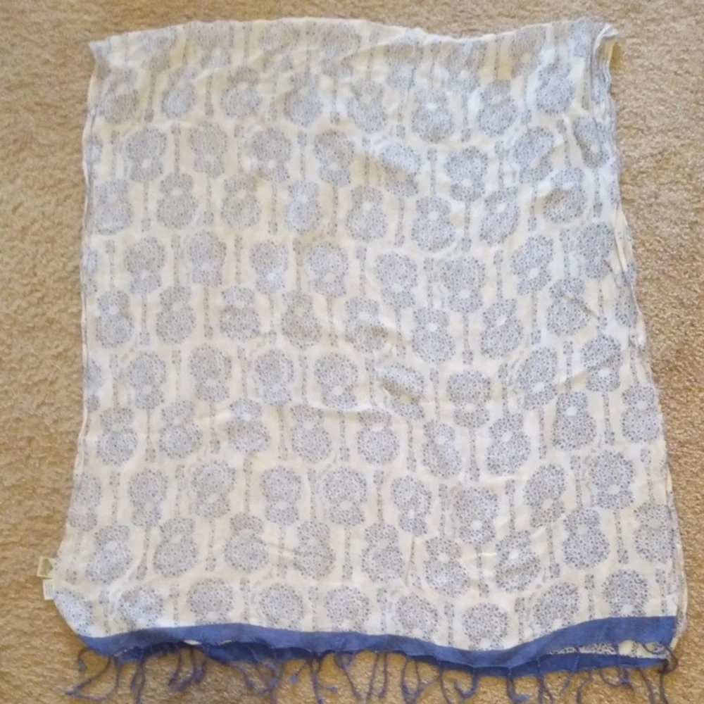 Rock & Roll Hall of Fame Guitar Print Blue and White Scarf Wrap